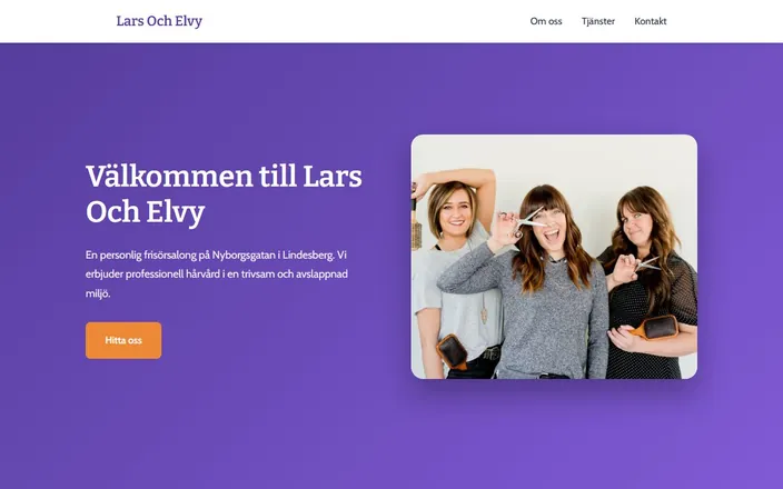 Skärmdump av Lars Och Elvys hemsida