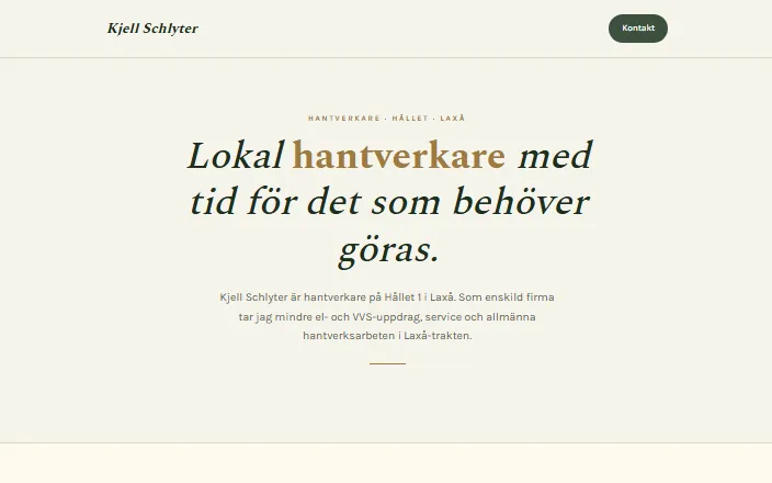 Skärmdump av Kjell Schlyters hemsida