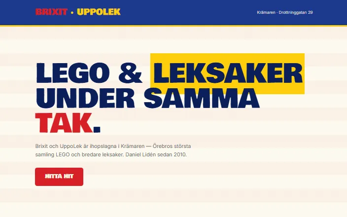 Skärmdump av Brixit & UppoLeks hemsida